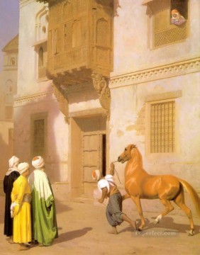  gerome - Cairene pferd Händler Griechischer Araber Orientalismus Jean Leon Gerome